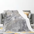 thumbnail image 3 of Marble Pattern Agate Print Grey Gold and White Watercolor Design Lightweight 50x60 Throw Blanket for Sofas, Home Decor, Travel, Lounging, 3 of 4