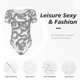 thumbnail image 4 of Balery Snake Body de cuello redondo de manga corta para mujer Tops de manga corta Tops básicos-Small, 4 of 7