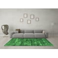 thumbnail image 3 of Ahgly Company Machine Washable Indoor Square Oriental Green Industrial Area Rugs, 3' Square, 3 of 4