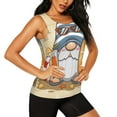 thumbnail image 2 of Xecao Hello Summer Cute Gnome print women's scoop neck, loose-fit workout tank tops for the gym., 2 of 9