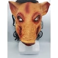 thumbnail image 3 of Máscara de Miedo de Halloween ZHAOCHENG Máscara Horrible de Cerdo Disfraz de Mascarada de Látex Rosa, 3 of 5