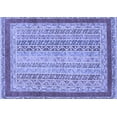 thumbnail image 1 of Ahgly Company Machine Washable Indoor Rectangle Oriental Blue Modern Area Rugs, 7' x 10', 1 of 4