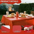 thumbnail image 5 of Mitzzllc Plastic Table Cloth Disposable 8 Pack,54 x 108 inch Leakproof & Sturdy Decorative Tablecloths,Rectangle Red Plastic Table Cover, 5 of 7
