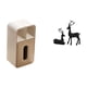 thumbnail image 1 of Elegante Dispensador De Pañuelos De Resina Con Estatua De Ciervo Negro, Soporte Rectangular Multiusos Para Oficina, Sala De Estar, Estudio Y Decoración., 1 of 8