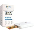 thumbnail image 1 of G&G Mini Pocket Photo Printer with AR Photos 5 x Self-Adhesive Zinc Photo Paper, White Photo Printer, 1 of 5
