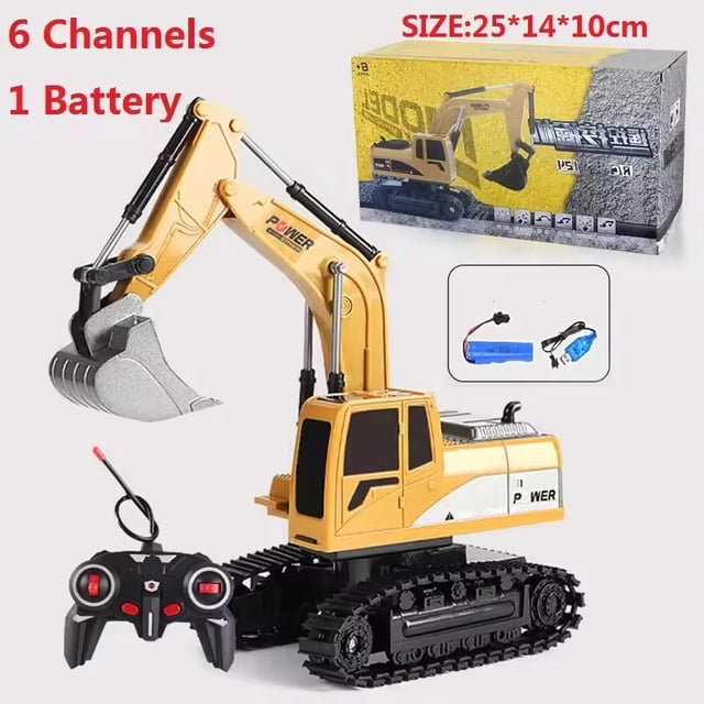 Excavadora de Control remoto para niños, excavadora, camión de basura, juguetes de coche Rc, ingeniería eléctrica, modelo de vehículo de alta tecnología de 2,4g, juguetes para niños, regalos