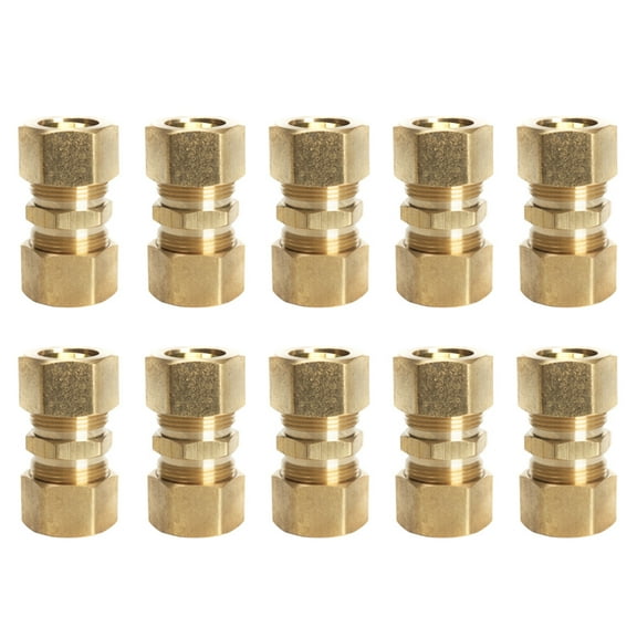 LTWFITTING 3/4" OD Compression Union,Brass Compression Fitting(Pack of 10)