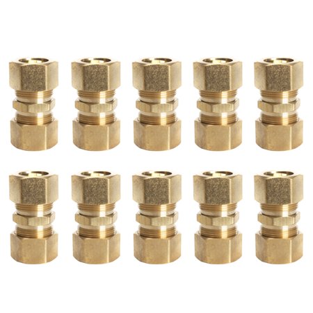 LTWFITTING 3/4 OD Compression Union Brass Compression Fitting(Pack of 10)