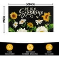 thumbnail image 3 of Spring Summer Door Mat,Black Hello Sunshine Sunflower Indoor Outdoor Non-Slip Doormat,Entryway Front Porch Farmhouse Spring Welcome Door Mat Colorful for Entrance Decor,30" x 17", 3 of 6