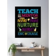 thumbnail image 2 of Inspirational Teacher T-Shirt Teaching Saying Gift Tee Poster Wall Art, Modern Wall Decor For Living Room Bedroom, 16x24 UNFRAMED, 2 of 3