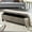 taupe, variant on Grey Storage With Copper Nail Heads, Birch Legs Finish, Soft Close, 42" X 18" 18 Linen Bench, 42w 18d 18h, Close Feature, Assembly Needed