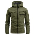 thumbnail image 1 of Yusimy Veste à Capuche Zippée à Blocs de Couleur Unie pour Homme Style Urbain Décontracté de Rue, 1 of 3