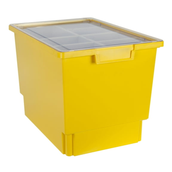 Bin/ Tote/ Tray Divider Kit - Triple Depth 12" Bin in Primary Yellow - 3 pack