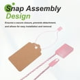 thumbnail image 3 of Uxcell 200pcs Polyester Hang Tag String (6.7") - Plastic Snap Lock Pin Loop Pink, 3 of 6