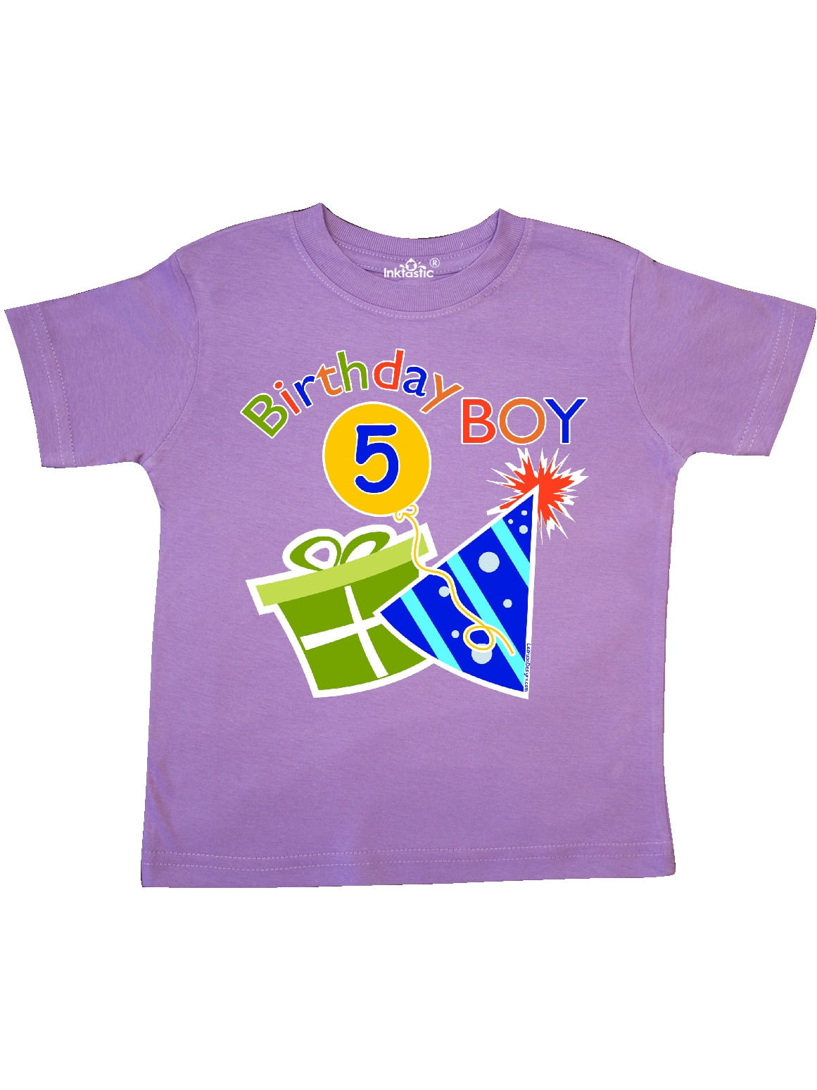 INKtastic Inktastic Birthday Boy 5th Birthday Toddler Short Sleeve T