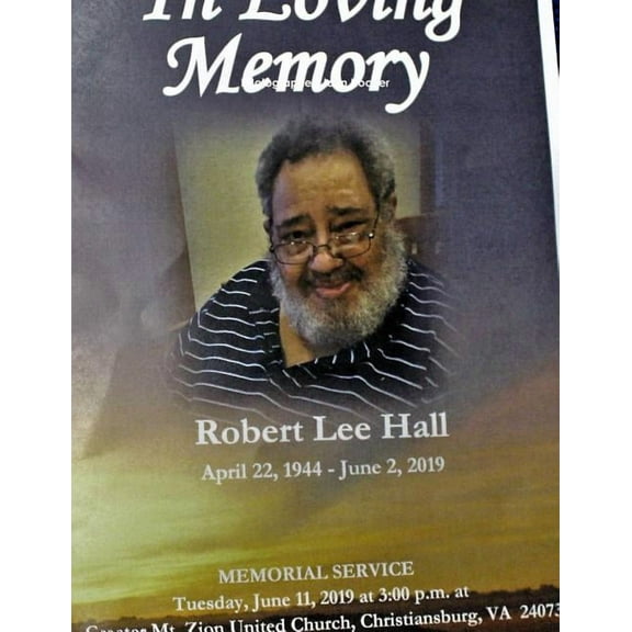 Robert Hall Funeral June 2019, (Paperback)