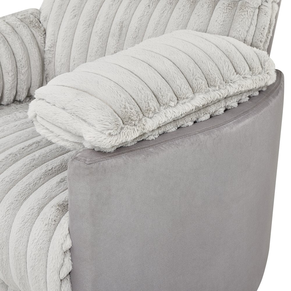Roundhill Furniture Bocaton Wide Wale Corduroy Upholstery Manual Recliner