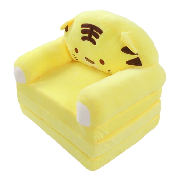 Kids Foldable Sofa Bed, Humanize Wide Armrest Cartoon Foldable Kids Sofa for Living Room Green,Pink,Yellow
