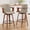 Beige, variant on Aufeile Bar Stools Set of 3, 26" Bentwood Barstools with Arms High Back, Mid-Century Modern Counter Height Swivel Bar Chairs for Kitchen Island