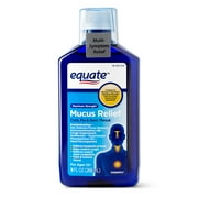 Equate Maximum Strength Mucus Relief: Cold, Flu & Sore Throat Liquid, 650 mg, 9 fl oz