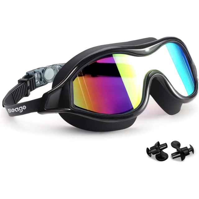 Swim Goggles No Leaking Anti-Fog Pool Goggles Swimming Goggles for Adult Men Women Youth, UV Protection 180° Clear Vision