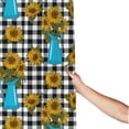 thumbnail image 3 of Shower Curtain, Bright sunflowers jug buffalo check plaid Waterproof Fabric Plastic Shower Curtain, Drying Fast Bathroom Curtain with 9 Buttonholes, Ruffle Shower Curtain 60x72in, 3 of 8