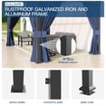 thumbnail image 3 of Kullavik 10' × 14' Hardtop Gazebo for Patio, Wall-Mounted Lean to Gazebo Pergola with Sloping Roof and Durable Aluminum Frame, Large Heavy Duty Awnings for Decks Backyard, Navy Blue, 3 of 7