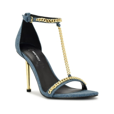 

Nine West Womens Ropes Denim Chain Heels