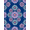 Blue Multi, Pattern 12, variant on ODIKA 8'x10' Washable Area Rug Non-Slip Chair-Friendly Mat Aesthetic Cartoon Retro Blocks Graphic Bold Outline Funky Refined for Dining Room, Large Office, Lounge