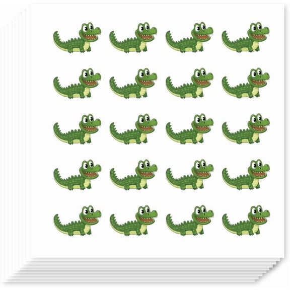 20pcs 400Pcs Self-Adhesive Planner Stickers Cartoon Crocodile Stickers Animal Themed Decal for Planner Calendar Scrapbook Crafting Party Gift Bag Seal Theme Party Decor colorful DIY