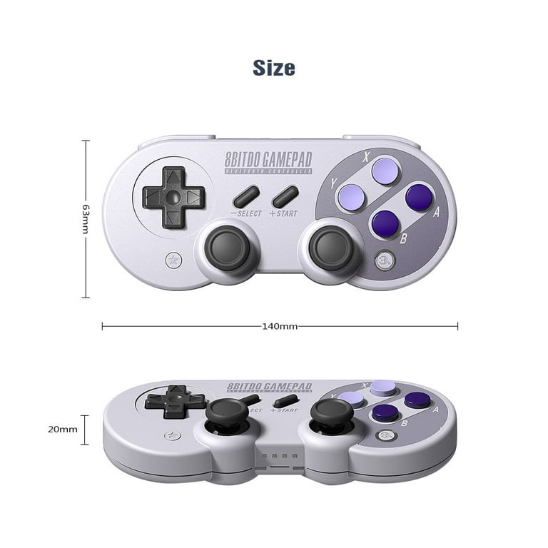 8bitdo Sn30 Pro Wireless Bluetooth Controller With Classic Gamepad Joystick Plum Walmart Com