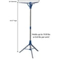 thumbnail image 2 of Household Essentials Collapsible Portable Indoor Tripod Clothes Drying Rack for Hanging Laundry, Silver and Blue, 2 of 5