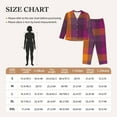 thumbnail image 6 of Bingfone Womens Pajama Sets Purple Yellow Buffalo Plaid Print,Long Sleeve Loungewear Pajamas Set-Medium, 6 of 9