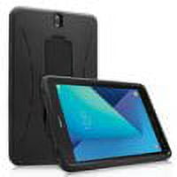 FIEWESEY for Samsung Galaxy Tab S3 9.7 SM-T820 Case,Heavy Duty Impact Resistant Hybrid Protective Case Build in Kickstand for Samsung Galaxy Tab S3 9.7" T820 T825 T827 Series(Black)