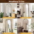 thumbnail image 6 of AUROMIR 71"x30" Arched Full Length Mirror Large Floor Mirror with Metal Frame, Black, 6 of 6