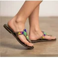 thumbnail image 3 of Women Clogs Leather Handmade Indian Casual Slippers Slip On Ballet Flats US 6-10, 3 of 5