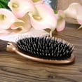 thumbnail image 6 of Boar Bristle Hair Brush Anti-static Puddle Comb Nylon Massage Hair Care Tool Non-slip Handle, 6 of 6