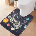 thumbnail image 2 of Yayeee Bath Rug for Bathroom Floor Non Slip Rectangle Fluffy Soft Absorbent Mat, 16"x24", Black Record, 2 of 7