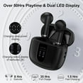 thumbnail image 3 of MINSUI-Wireless Earbuds Bluetooth Headphone for Samsung Galaxy S26 S25 Ultra S24 S23 S22 S20 S10 A17 A36 A16 A15 60H Playback with Dual LED Display IPX7 Waterproof Sports in Ear Earphone for Pixel 10, 3 of 4