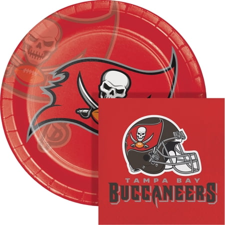 Tampa Bay Buccaneers Paper Plate and Napkin Party Kit 64 ct