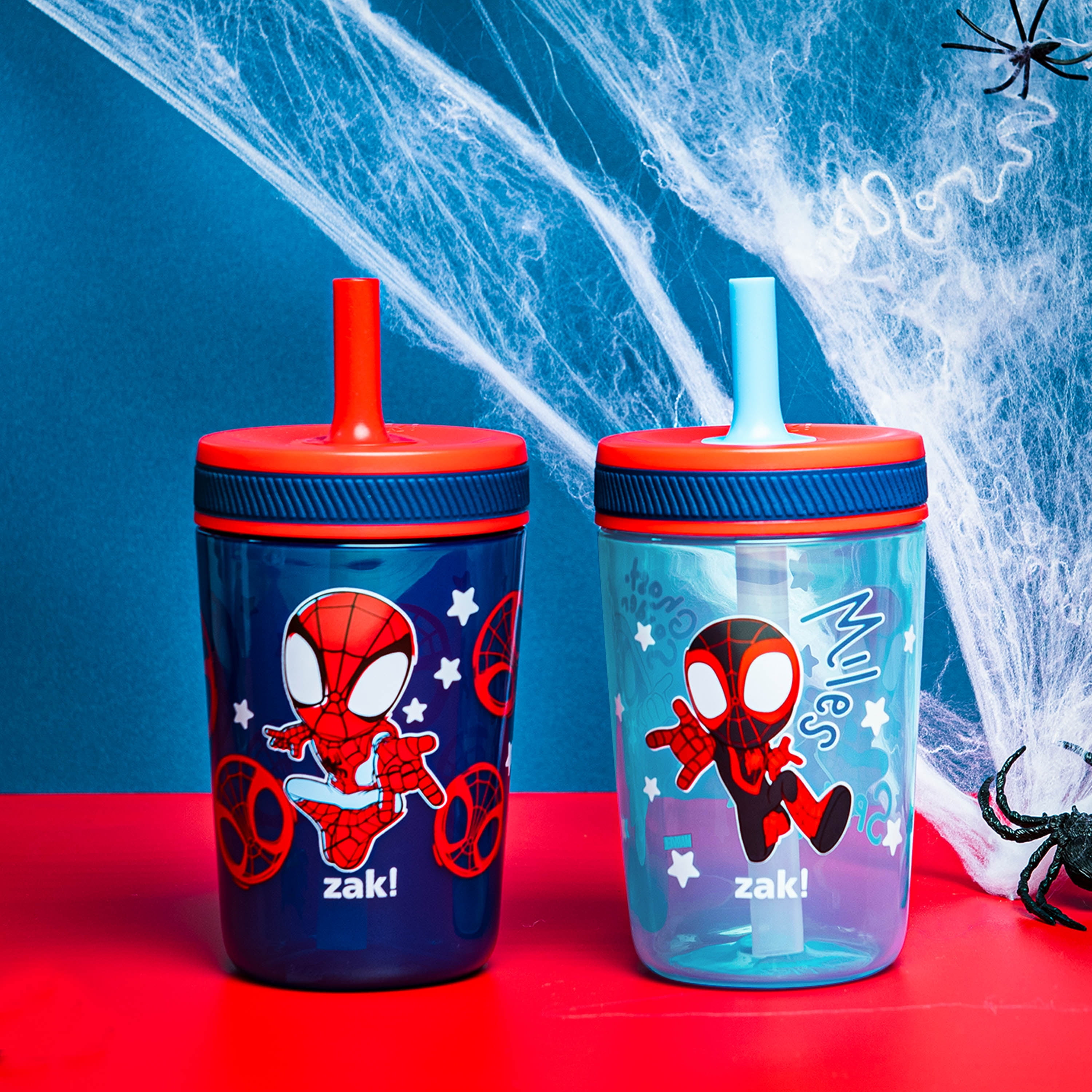 Zak Kids Plastic Tumbler with Straw - Spider-Man - Shop Travel