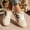Khaki, variant on YOUYEDIAN Sneakers for Women Fashion Platform Round Toe Mesh Knit Slip On Sneakers Sport Breathable Versatile Comfy Strap Casual Skate Shoes