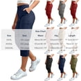 thumbnail image 7 of LIaqionyy Womens Plus Size Cargo Capris Pants Elastic Waist Long Shorts Casual Hiking Cropped Pant with Pocket S-5XL, 7 of 7