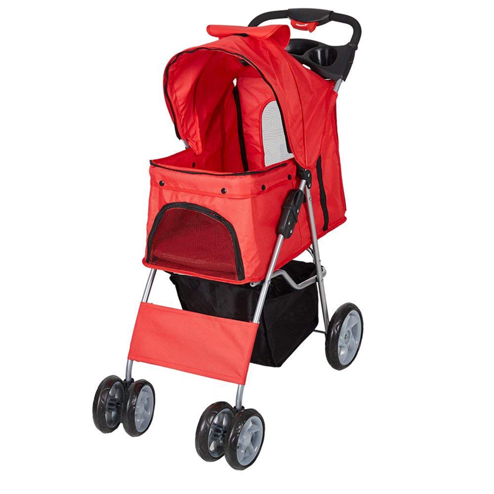 Karmas Product Pet Stroller Folding Pet Cat Carrier Travel Cart With