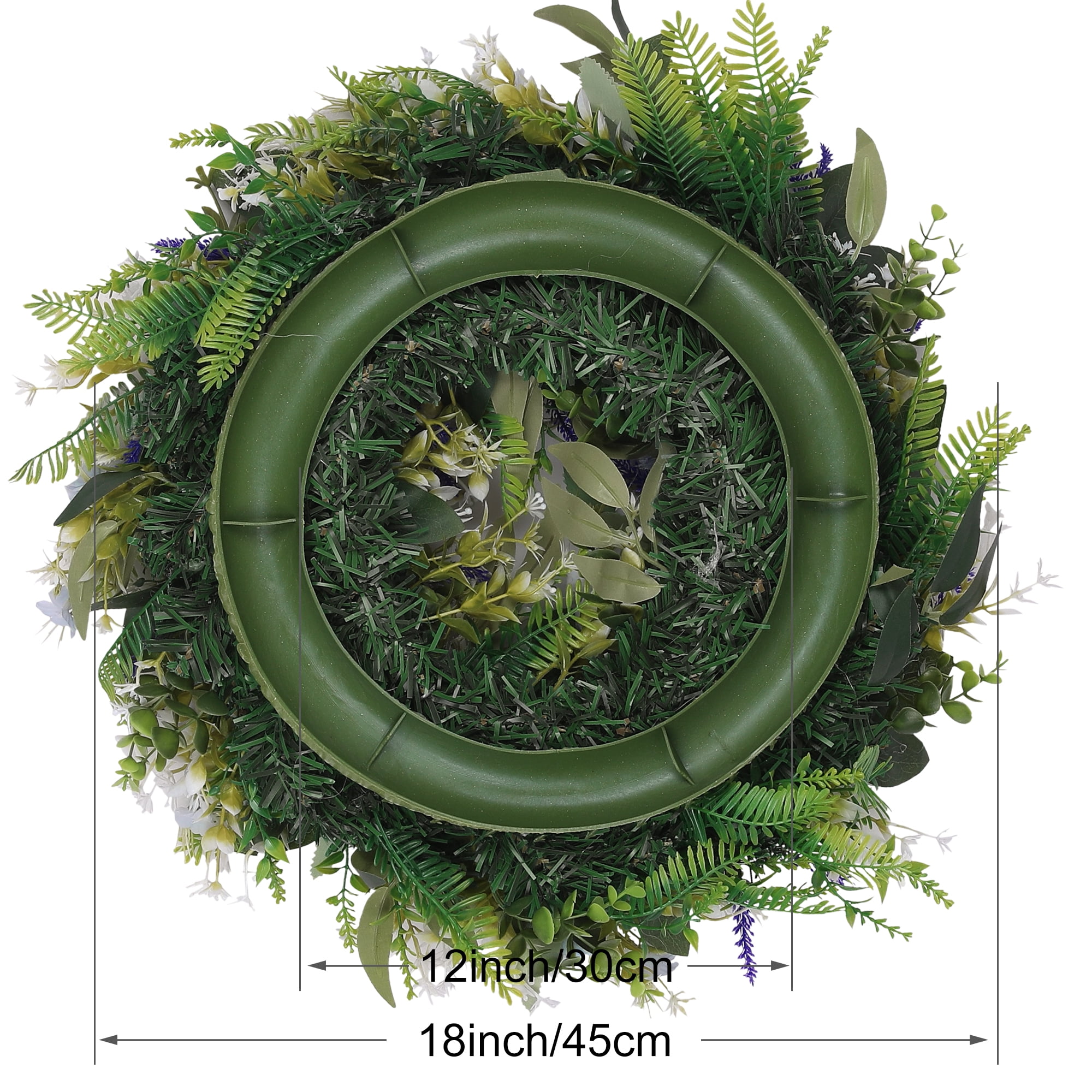 Unique Bargains Peony Wreaths for Front Door Artificial Flower Wreath Fall Wreaths Blue