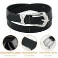thumbnail image 2 of RISANTRY Women's Western Leather Belt, Black Skinny Cowgirl Belt for Pants and Jeans, 2 of 6
