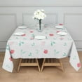 thumbnail image 2 of Floral Square Tablecloth 42x42in(107x107cm) – Waterproof Polyester Printed Table Cover, Wrinkle Resistant & Washable for Kitchen Dining Picnic Party Decor, Thanksgiving,Christmas, Spring,Flower, 2 of 6