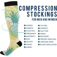 thumbnail image 4 of FREEAMG High Elasticity Compression Socks, High Knee Socks Adult Universal Leisure Relieve Fatigue,Pineapples Tropical Travel Daily with Running (1 Pair), 4 of 7