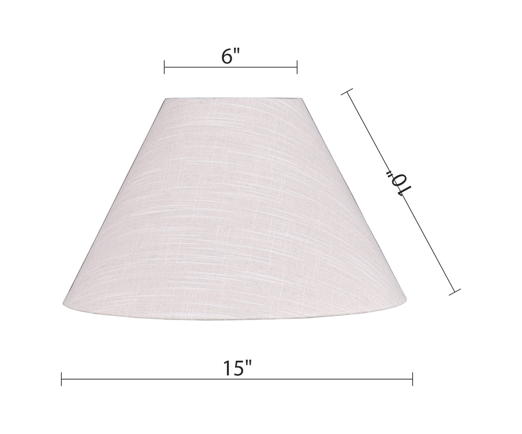 Simplee Adesso Taupe Fabric Tapered Uno Lamp Shade, 10"H x 15"D, Transitional, Adult Office, Dorm Room Use