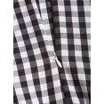 thumbnail image 3 of Black And White Gingham Square Neck Fit & Flare Midi Dress, 3 of 5